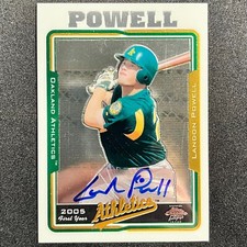 LANDON POWELL 2005 Topps Chrome Rookie Card RC Autograph AUTO #244 Athletics QTY