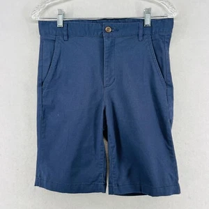OLD NAVY Shorts Youth 16 9" Stretch Cotton Mid Rise Walking Bermuda Navy Blue - Picture 1 of 11