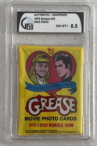 1978 Grease Series 1 Wax Pack Graded 8.5 NM-M+ GAI - Picture 1 of 4