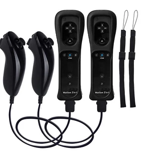 Wireless Controllers Compatible with Wii/Wii U with Silicone Case & Wrist Strap - Picture 1 of 20