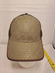 Cobra Caps HDP-M Hi-Density Paper Straw/Mesh Bk, Tan/Brown - Picture 1 of 9