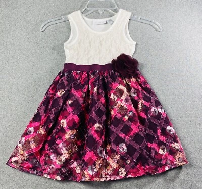 The Children’s Place Girls Size 4 Party Dress Spring Easter Summer Dress Maroon - Image 1 of 2