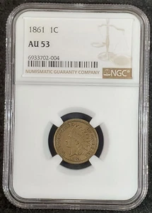 1861 Indian Head Cent NGC AU53 6933702-004 Exquisite Coin Rare - Picture 1 of 10