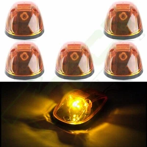 5) 264145BK Cab Marker Light Amber Lens +T10 5730 White Led for 99-02 Dodge Ram - Picture 1 of 7