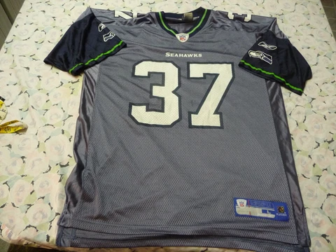 Vtg Authentic Reebok Seattle Seahawks #37 Shaun Alexander NFL Jersey Mens L Mint Cover