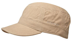 STETSON Sun Guard Army Cap Army Style Cotton Gosper 41 BEIGE S - XXL Trend