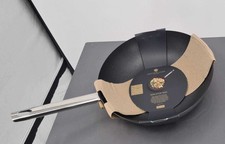 Kitchencraft masterclass Wok, 2mm spessa acciaio di carbonio, anti rivestimento di detenzione