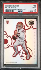 Chronicles Brock Purdy RC Dynagon Rookie 2022 #D2 Silver Prizm PSA 9 como nuevo 49ers - Imagen 1 de 3