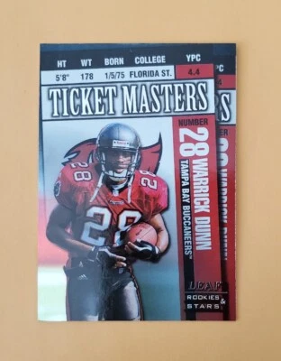 1998 Leaf Rookies & Stars Ticket Masters /2500 Trent Dilfer Warrick Dunn #11 SP  - Image 1 of 4