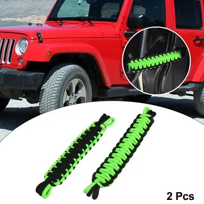 2 Pcs Nylon Door Limiting Check Strap for Wrangler TJ JL 87-21 Black Green - Image 1 of 4