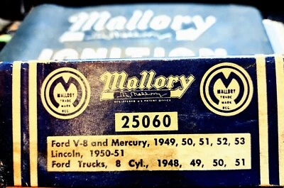 MALLORY Dual Point 25060 Ford Mercury 1949-53 Lincoln 1950-53, грузовик 1948-1951 - Изображение 1 из 4