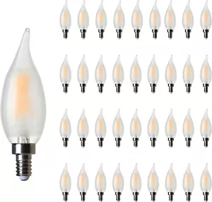 36 Pack Frosted Chandelier Light Bulb 40 Watt Equivalent, LED Candelabra Bulbs S - Picture 1 of 9