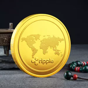 50 Stück XRP Metall Handwerk Geschenk Gold Teller Gedenkdekoration Kräuselung Münze - Bild 1 von 7
