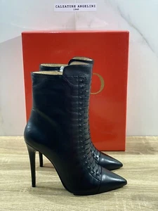 Wo milano Botín Bajo Mujer Borla Negra Casual Bota Talón Oro Lujo 40 - Imagen 1 de 7