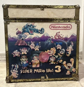 Vintage Nintendo Super Mario Bros 3 Legend of Zelda Holz Aufbewahrungstruhe Alter - Bild 1 von 9