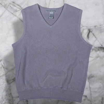 Chaleco Suéter Vintage Izod Club Para Mujer Pequeño Cuello en V Lavanda 100% Algodón talla M Foto 1 de 4