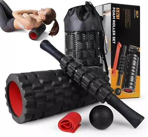 5 in1 Foam Roller Set, Trigger Point Foam Rollers, Massage Roller Stick, Ball - Picture 1 of 9