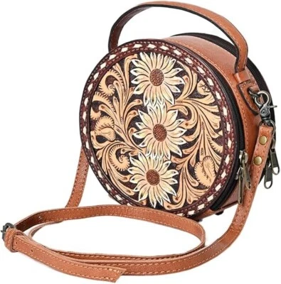 American Darling Leather Western Women’s Canteen Bag - ADBG1188D - Image 1 of 3