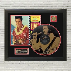 Elvis Presley Laser Etched Black Vinyl Record Reproduction Signed LP Display - Picture 1 of 4