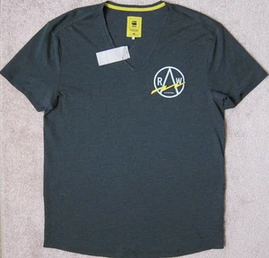 G-STAR RAW (Anthrazit) PREMIUM T-Shirt V-Ausschnitt Herren neu mit Etikett $ 55 - Bild 1 von 2