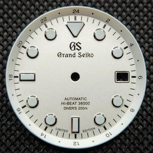 New LIMITED GS HI BEAT 36000 GRAND Dial Silver Date for NH35 4R35 NH36 w/ Ring - Picture 1 of 9