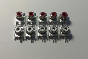 RCA Phono Socket Connector Red / White For Audio Video - Picture 1 of 7