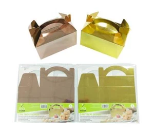 Treat Box Party Favor Desert Boxes Lolly Candy Paper Gift Boxes Bulk Gold 20cm - Picture 1 of 10