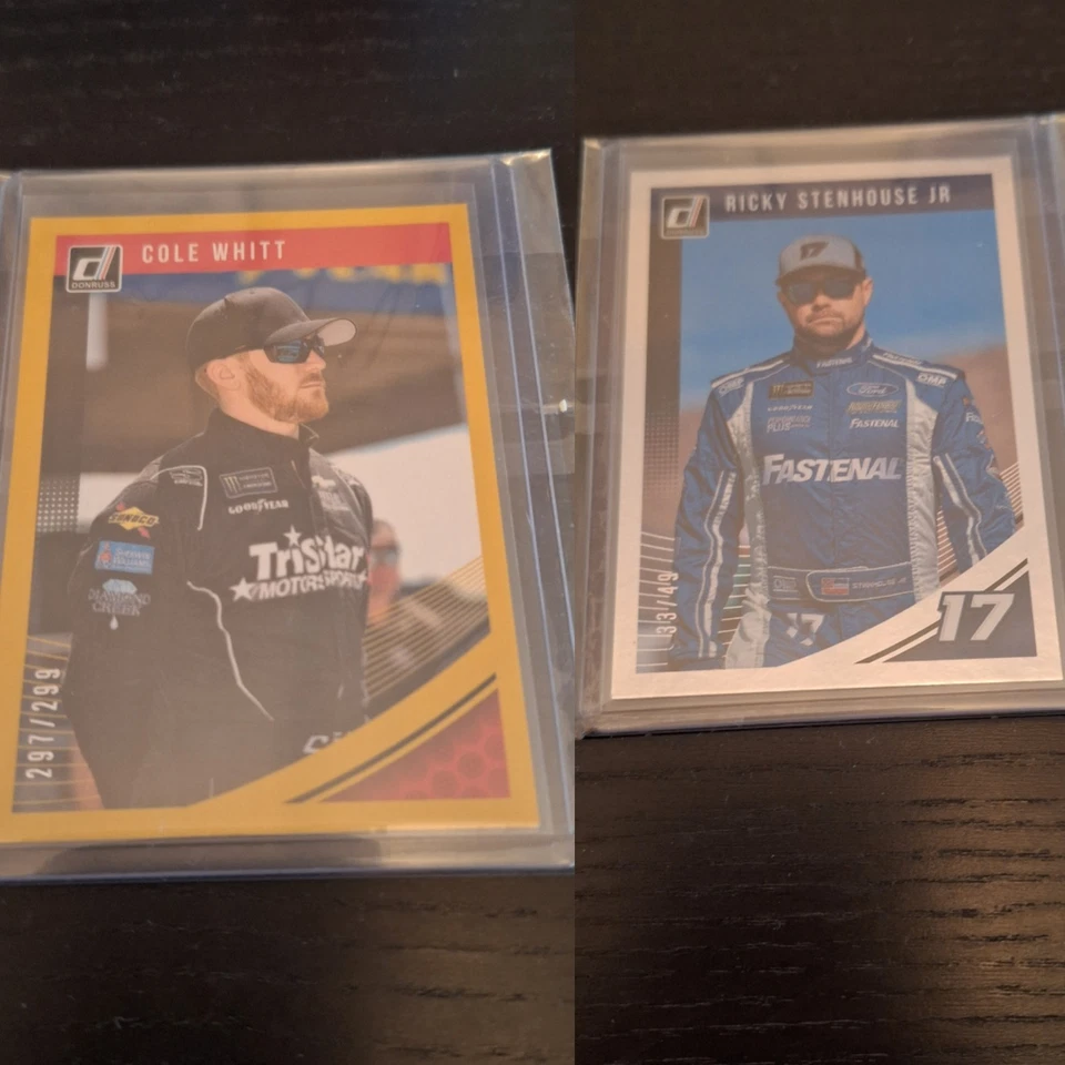 2019 Donruss Racing NASCAR PRESS PROOF 2 Card Lot - Image 1 of 3