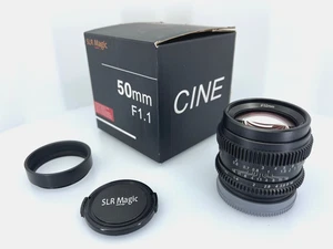 SLR Magic Cine 50mm f/1.1 FE Lens for Sony E-Mount Full Frame Cameras - Open Box - Picture 1 of 6