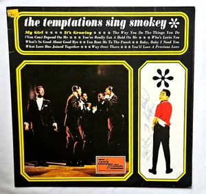 THE TEMPTATIONS SING SMOKEY *SIGNED BY DAVID RUFFIN/EDDIE KENDRICKS* UK LP 1980 - Picture 1 of 8
