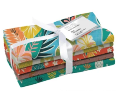 Набор из пяти гавайских принтов Fat Quarters Maui Maia 5 шт. 100% хлопок - Изображение 1 из 2