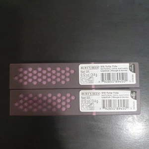 🌸 Lot of Two Burt's Bees Lipstick 515 Tulip Tide 0.12oz Sealed 100% Natural 💄 - Picture 1 of 4