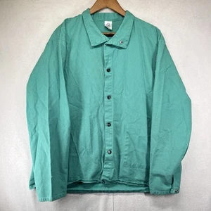 Black Stallion Fire Resistant Button Up Work Wear Shirt Large, Kelly Green - Picture 1 of 14