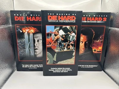 Die Hard 1, 2, And The Making Of Die Hard With a Vengeance (VHS, 1995) 3 VHS SET - Image 1 of 4