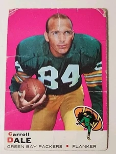 1969 Topps Football Card 77 Carroll Dale Green Bay Packers - Picture 1 of 2