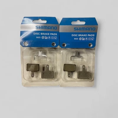 全新x2 禧玛诺 M05 盘式制动垫 BR-M515 M515LA C601 树脂和弹簧 Y8B698010  — 第 1/2 张图片