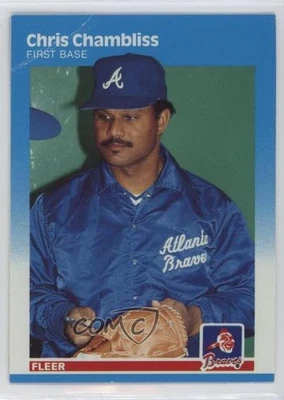 1987 Fleer Chris Chambliss #513 - Image 1 of 2