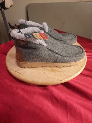 Новый с Ярлыками Мужская Dearfoams памяти пены гель настоянный серый загрузки тапочки размер 9/10 - Изображение 1 из 4