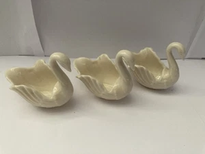 3 Vintage Lenox "To the Bride!" Swan Wedding Ring Trinket Dish Holder Minature - Picture 1 of 5