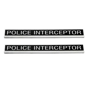 2Pcs Decals Fits Crown Victoria Interceptor Police Emblem Decal Explorer Taurus - Foto 1 di 4