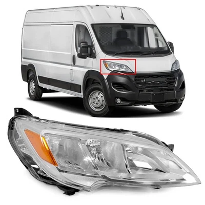 For Dodge Ram Promaster 2023-2026 Halogen Headlight Headlamp Passenger w/ Bulb - Image 1 of 4