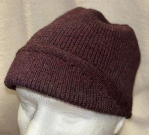 Volcom Mens Knit Beanie Wool Blend Burgundy - Picture 1 of 7