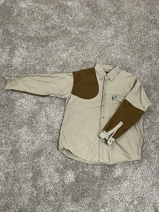 Beretta Shooting Shirt Mens XL Padded Marksman Saddle Tan Heavy Cotton Vented - Picture 1 of 12