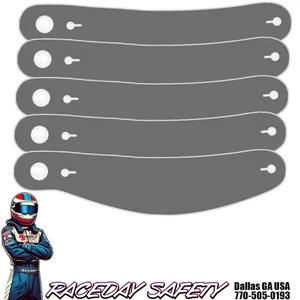 Ultra Shield Pack of 5 Smoke Tinted Tear Offs S22 for RaceQuip Helmets - Bild 1 von 3