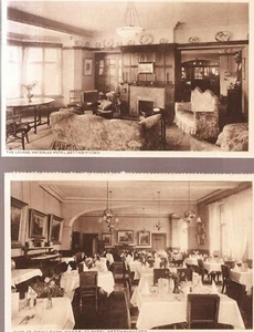 2 Unused Postcards Waterloo Hotel Bettws-Y-Coed - Lounge & Part Of Dining Room - Foto 1 di 4