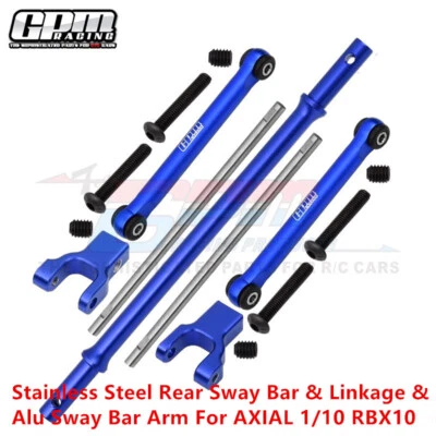 GPM Stainless Steel Rear Sway Bar&Linkage&Alu Sway Bar Arm For AXIAL 1/10 RBX10 - Image 1 of 4