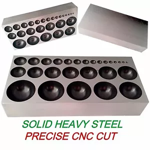 PROFESSIONAL Dapping Block Die Steel 27 holes Metal Forming Die Solid Hardened - Picture 1 of 5