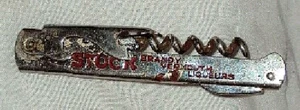 Vintage English Iron Stock Brandy Opener Bottle Opener Nickel Plated Collectible - Picture 1 of 2