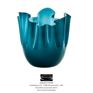 Venini - Vaso Fazzoletto Orizzonte/Acquamare - h cm 24 cod. 700.02 Rivenditore - Picture 1 of 2