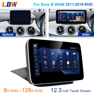 Android Coche GPS 8+128G Para Mercedes Benz B W246 2011-2019 RHD 12.3"" Radio Video - Imagen 1 de 12